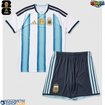 Otroški Nogometni dresi Argentina Domači SP 2026 Kratek Rokav (+ Kratke hlače)